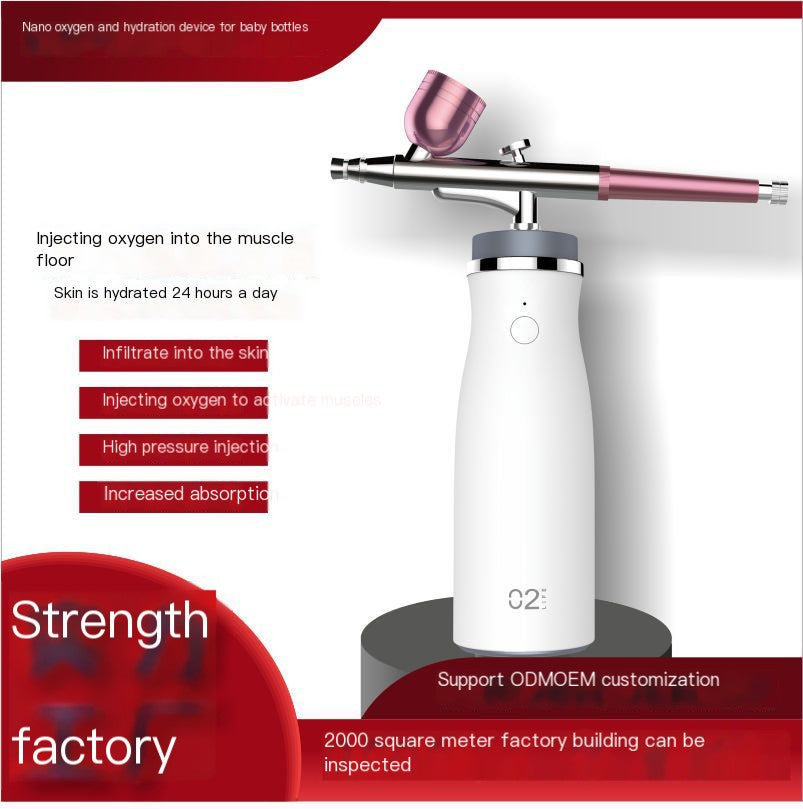 Portable High-Pressure Facial Oxygen Spray Device