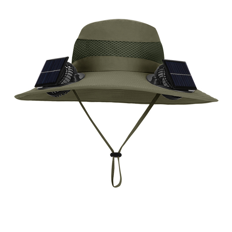 Solar-Powered Dual Fan Hat