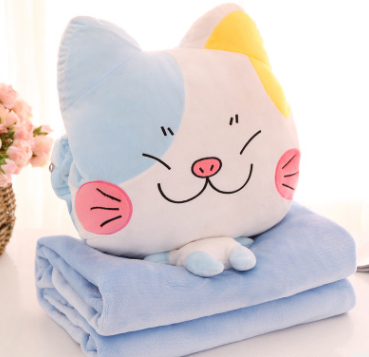 Cartoon Multi-Function Air Conditioner Pillow Blanket