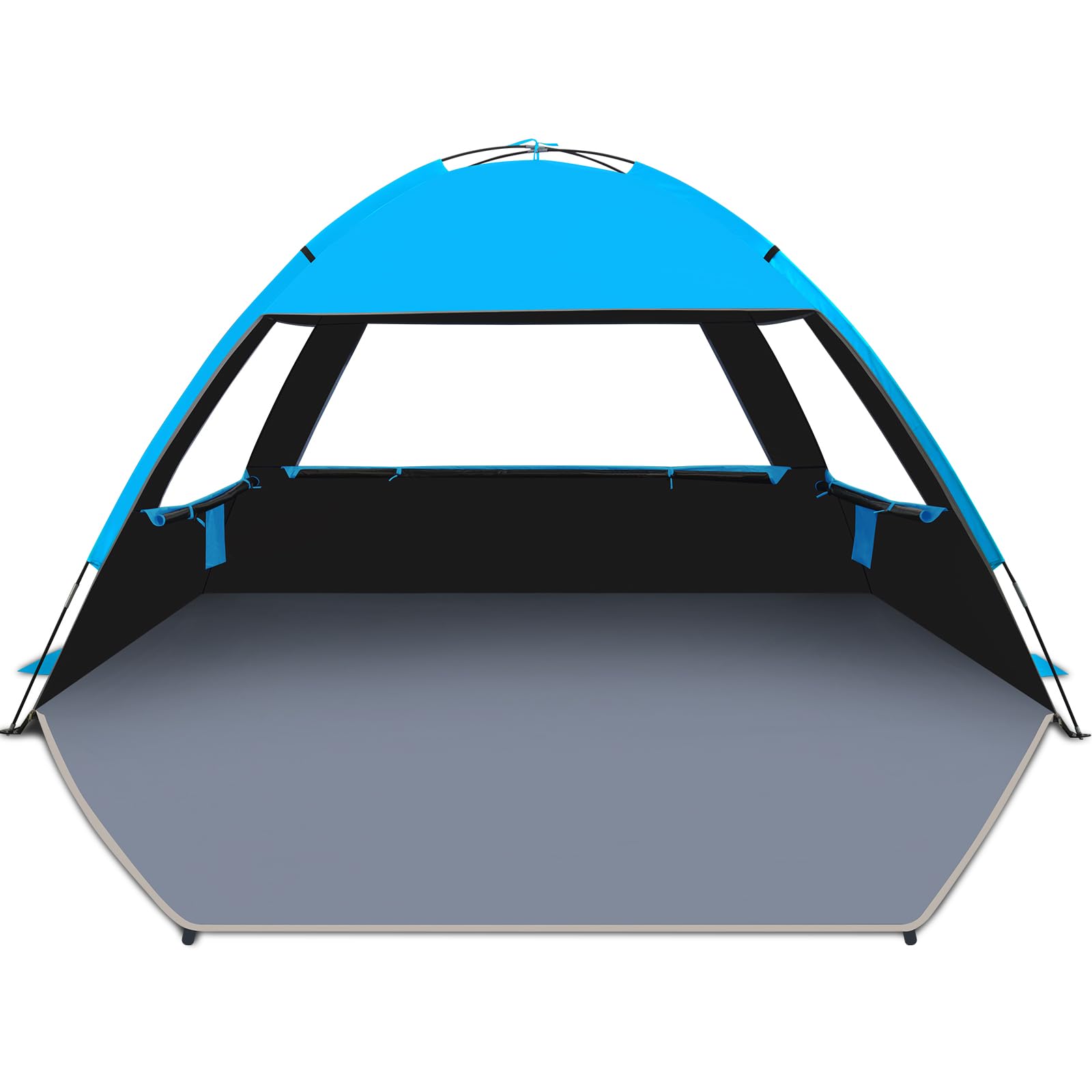 Venustas Beach Tent Sun Shelter for 3/4-5/6-7/8-10 Person UPF 50+ UV Protection Beach Canopy Lightweight and Easy Setup Cabana Portable Beach Shade Tent