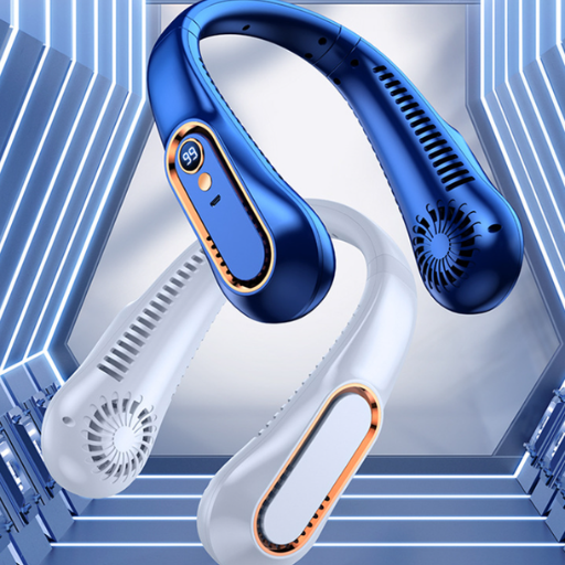 Portable Mini Neck Fan with Digital Display (One Piece)