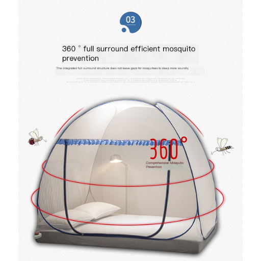 U-Shaped Zipper Mosquito Net for Kids, Easy Setup