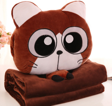 Cartoon Multi-Function Air Conditioner Pillow Blanket