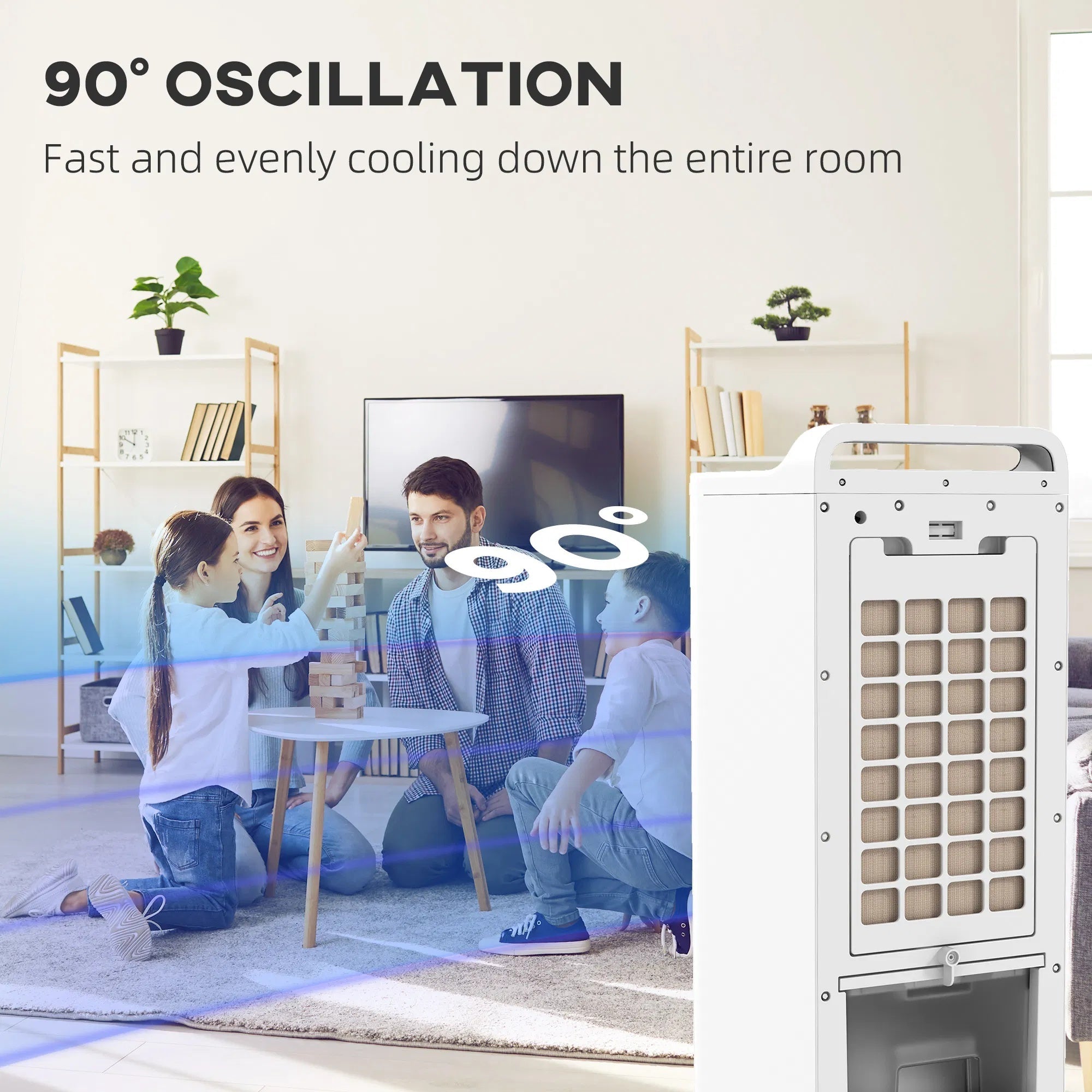 HOMCOM Evaporative Air Cooler With Ice Packs