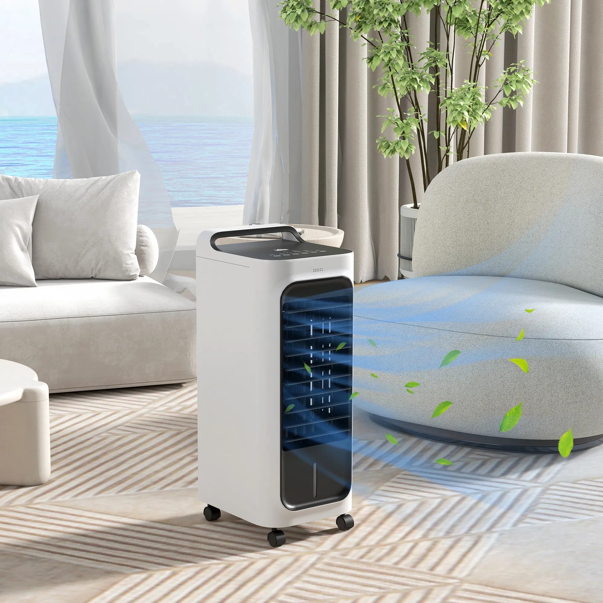 HOMCOM Evaporative Air Cooler With Ice Packs
