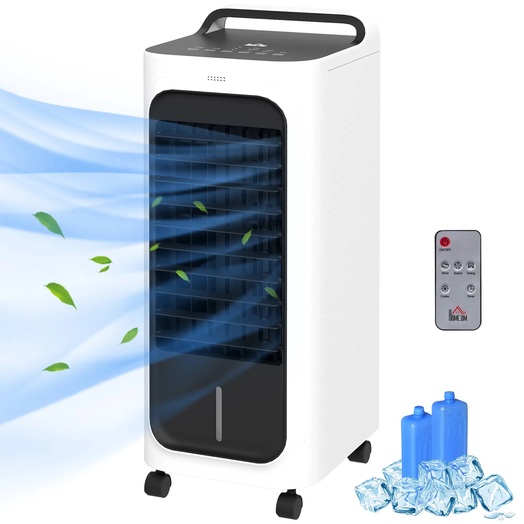 HOMCOM Evaporative Air Cooler With Ice Packs