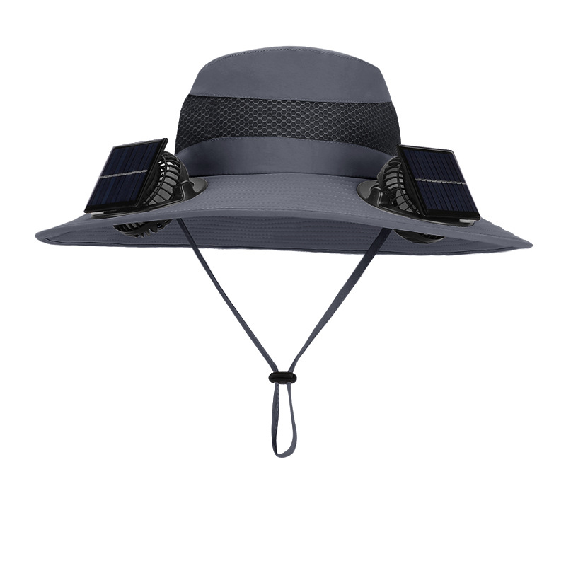 Solar-Powered Dual Fan Hat