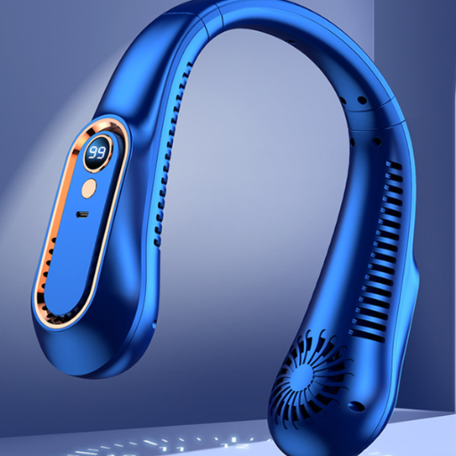 Portable Mini Neck Fan with Digital Display (One Piece)