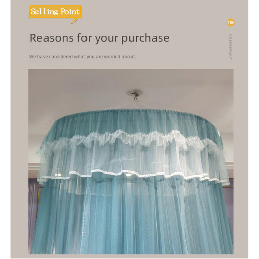 Princess Style Dome Mosquito Net with No Installation Needed