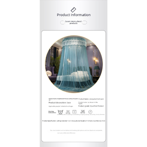 Princess Style Dome Mosquito Net with No Installation Needed