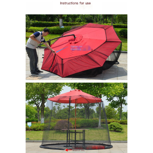 Outdoor Mosquito Net for Patio Umbrella - No Installation