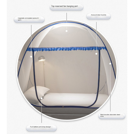 U-Shaped Zipper Mosquito Net for Kids, Easy Setup