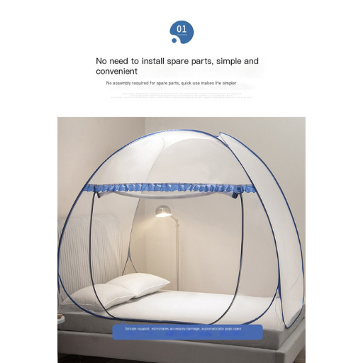 U-Shaped Zipper Mosquito Net for Kids, Easy Setup